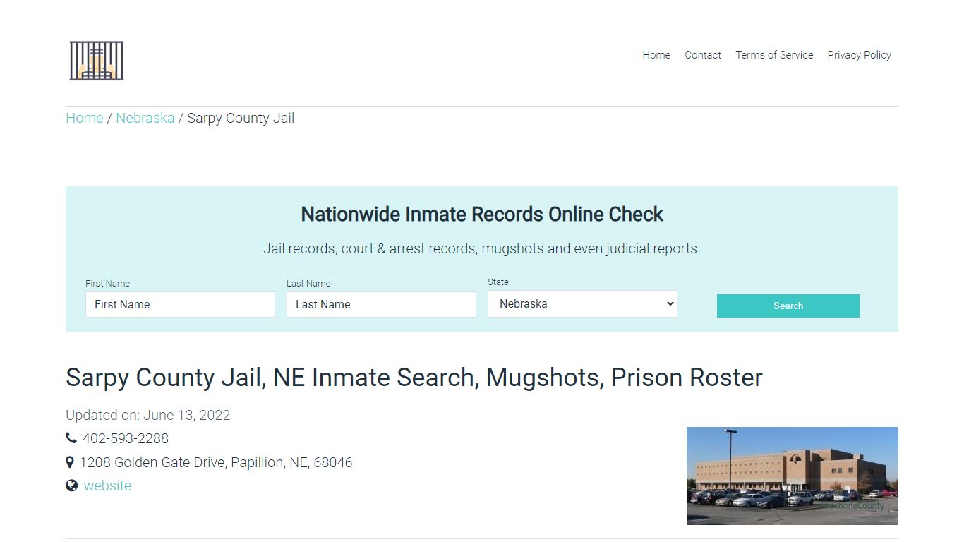 Sarpy County Jail, NE Inmate Search, Mugshots, Prison ...