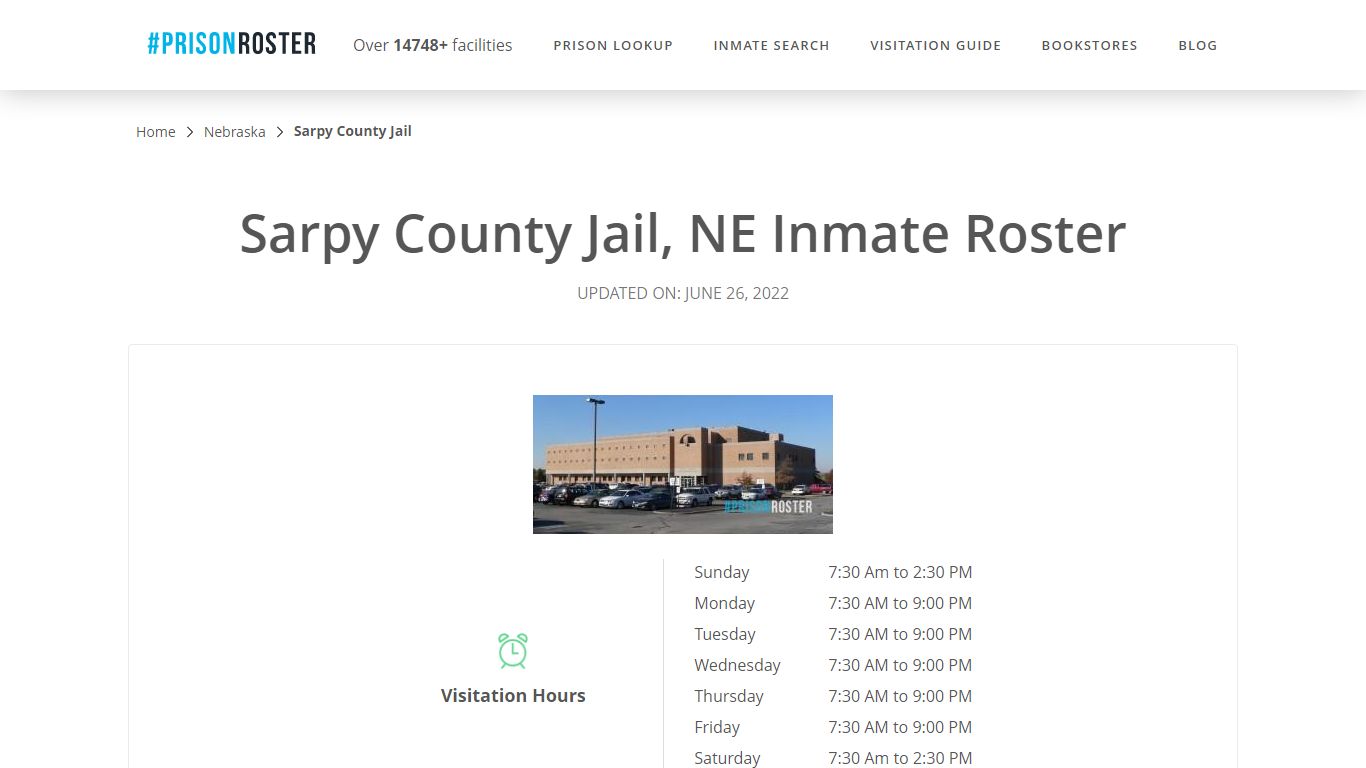 Sarpy County Jail, NE Inmate Roster - Inmate Locator